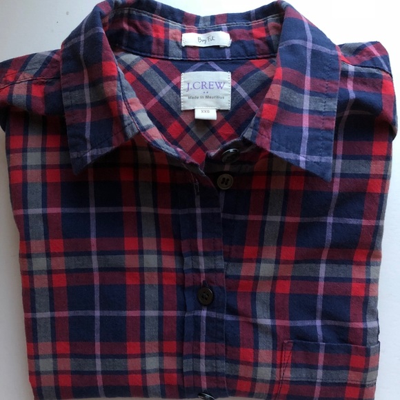 J. Crew Tops - [3 FOR $25] J Crew Plaid Button Boy Fit XXS